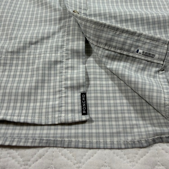 Poncho Mens 3XL Regular Fit Plaid Short Sleeve Button Down Shirt Lightweight EUC - Picture 8 of 11